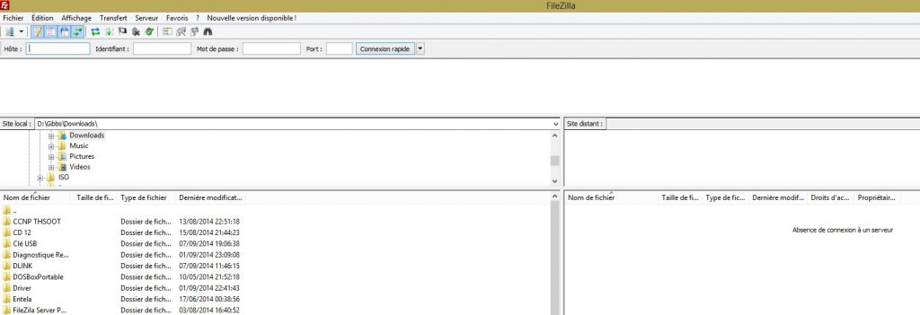 Screenshot Filezilla